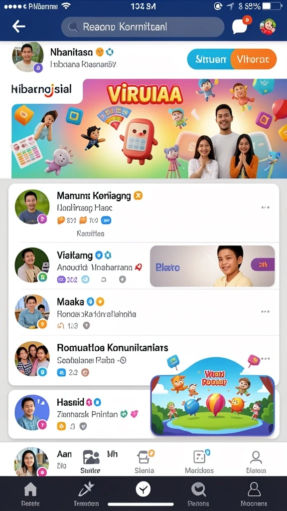 pc777 - Fitur sosial yang memungkinkan interaksi dengan pemain lain.